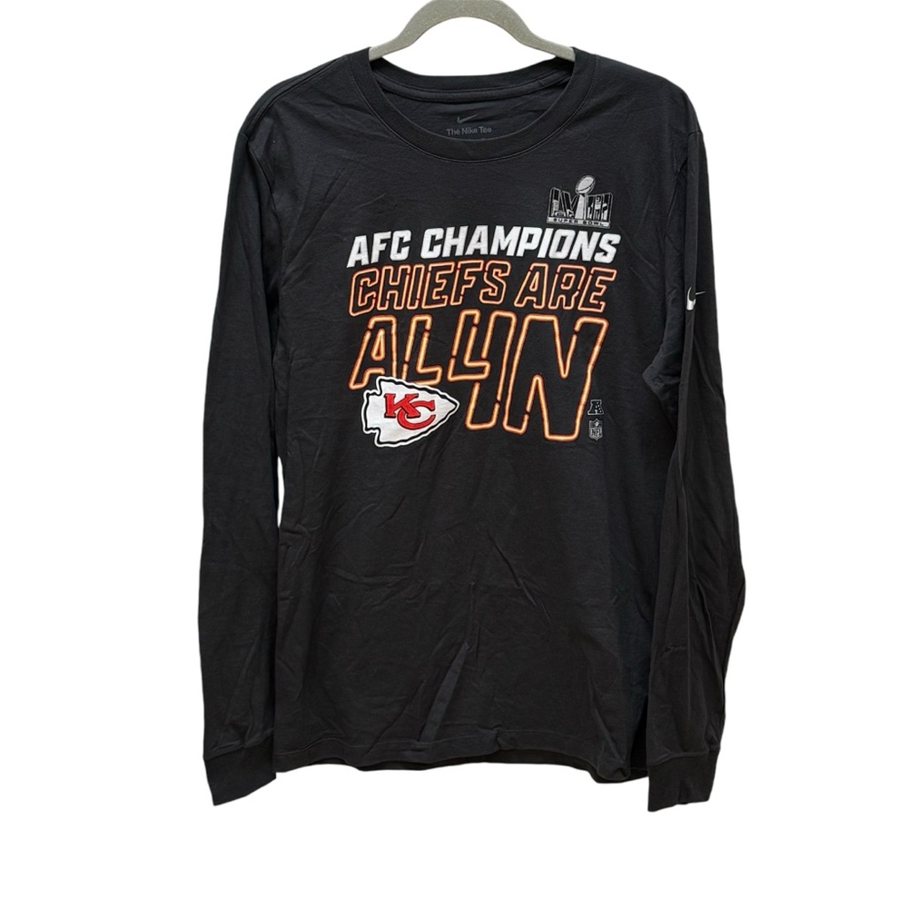 Nike Tee 2023 Kansas City Chiefs AFC Champions Locker Room Tee Men’s Size Medium